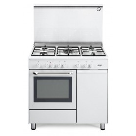 CUCINA BOMPANI 90X60X85 BIANCA 4 FUOCHI + PISTRA ELETTRICA E FORNO GAS CON GRILL