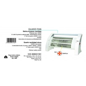 STUFA QUARZ-FAN JOHNSON VENTILATA 400-800-1200W