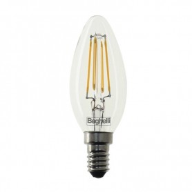 LAMPADINA LED ZAFIRO BEGHELLI OLIVA E14 470 LUMEN 2700K