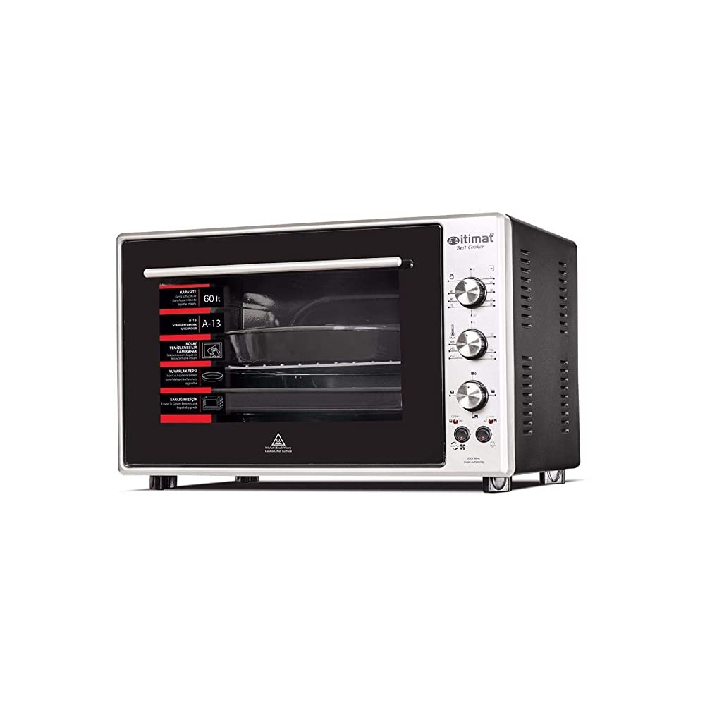 FORNO ELETTRICO ITIMAT LT 60 VENTILATO CON 2 TEGLIE + 1 GRIGLIA 1800 WATT  300° GRADI TEMPERATURA DOPPIO VETRO I-60FL/A13 - PrezziSmart