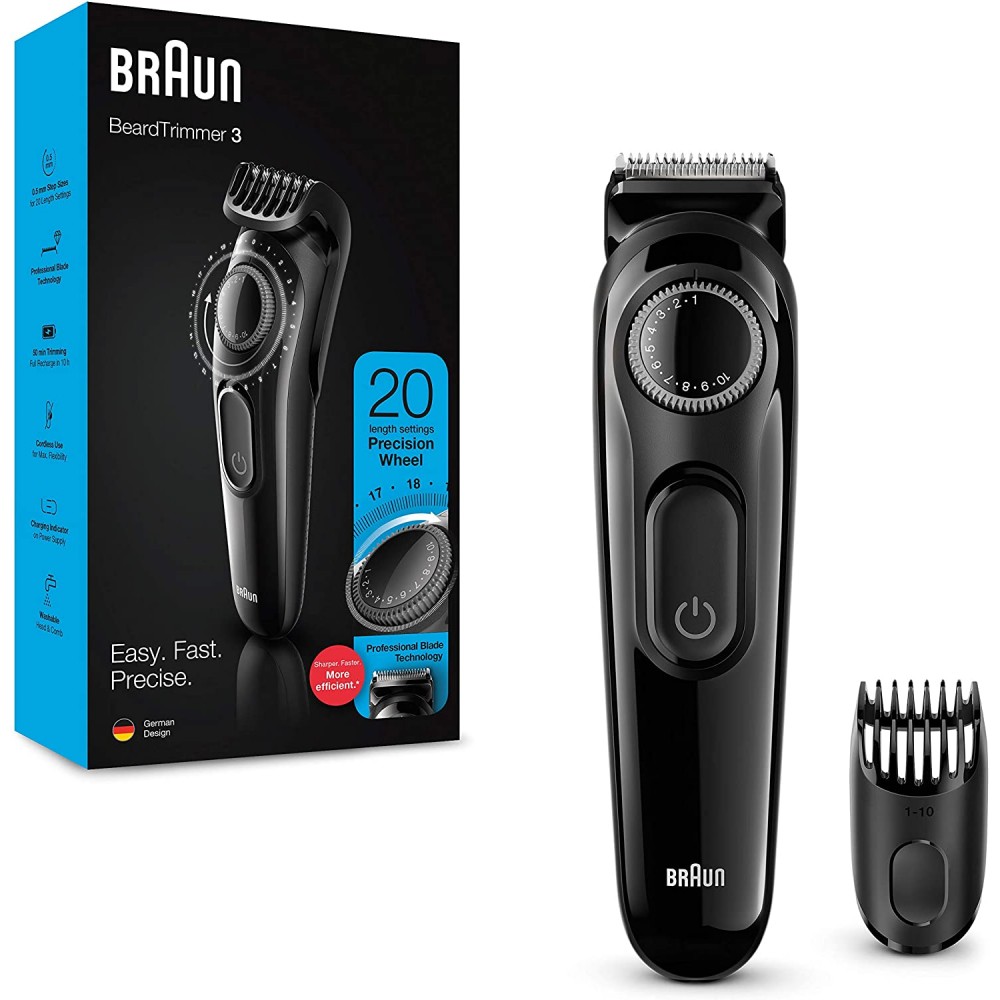 Braun BT7220 Regolabarba Uomo, Rifinitore E Tagliacapelli Con 39