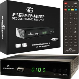 DECODER DIGITALE TERRESTRE FENNER FN-GX2 HD DVB-T2 / HEVC USB 2.0 TELEC 2 IN 1